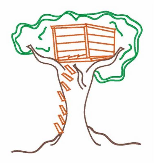 Picture of Tree House Machine Embroidery Design