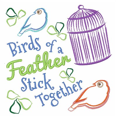 Birds Of A Feather Machine Embroidery Design