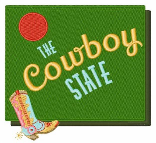 Picture of WY The Cowboy State Machine Embroidery Design