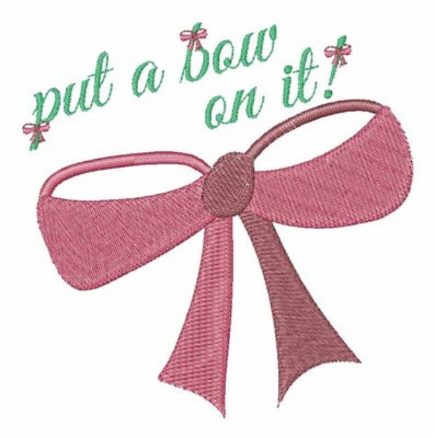 Picture of Pink Bow Machine Embroidery Design