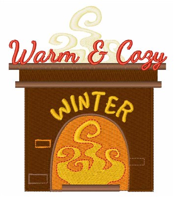 Warm & Cozy Fireplace Machine Embroidery Design