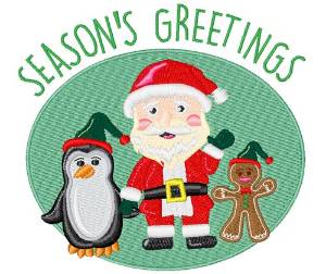 Picture of Seasons Greetings Machine Embroidery Design