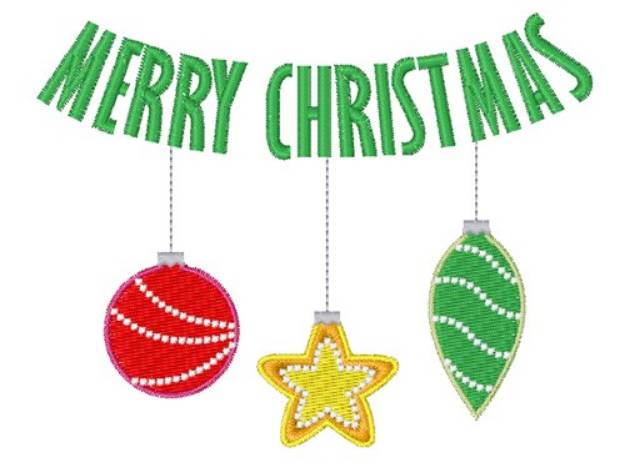 Picture of Merry Christmas Machine Embroidery Design