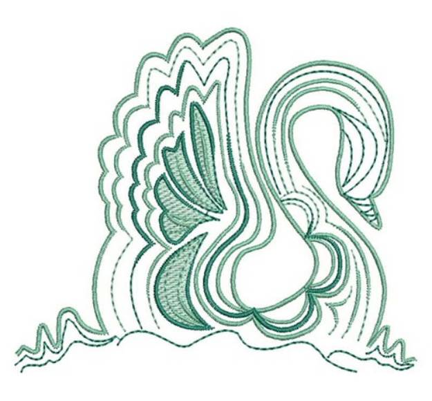 Picture of Ripple Swan Machine Embroidery Design