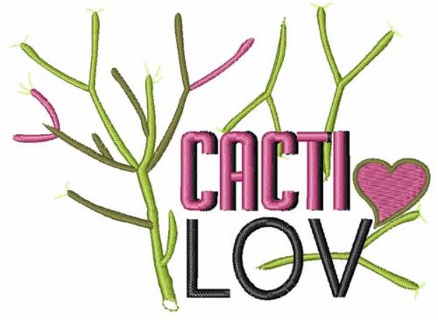 Picture of Cacti Lov Machine Embroidery Design