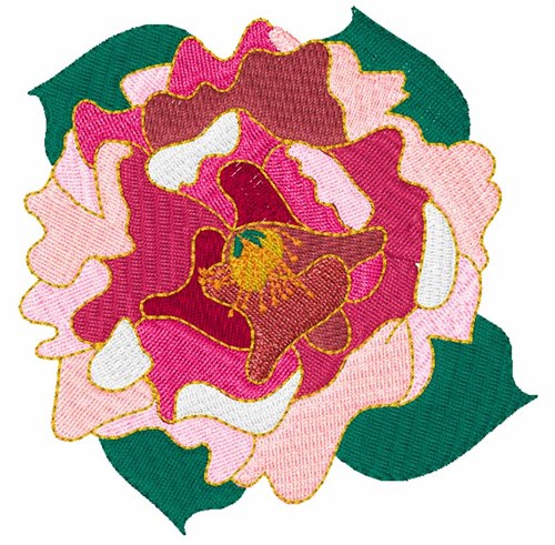 Pink Rose Machine Embroidery Design