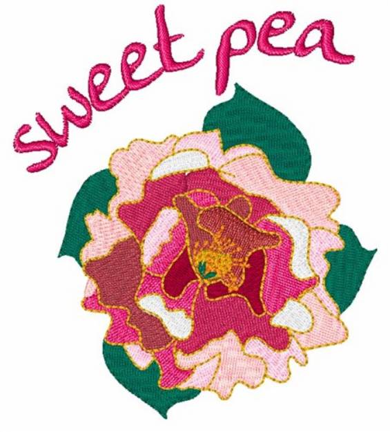 Picture of Sweet Pea Machine Embroidery Design