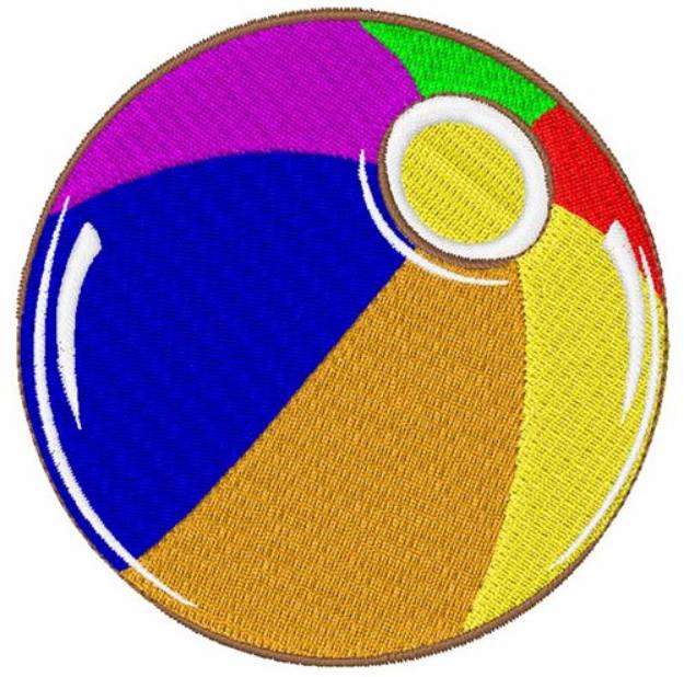 Picture of Beach Ball Machine Embroidery Design