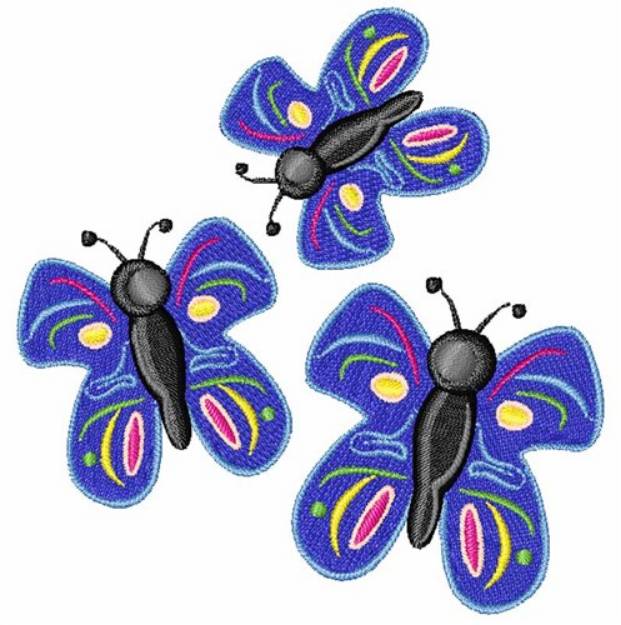 Picture of Butterflies Machine Embroidery Design