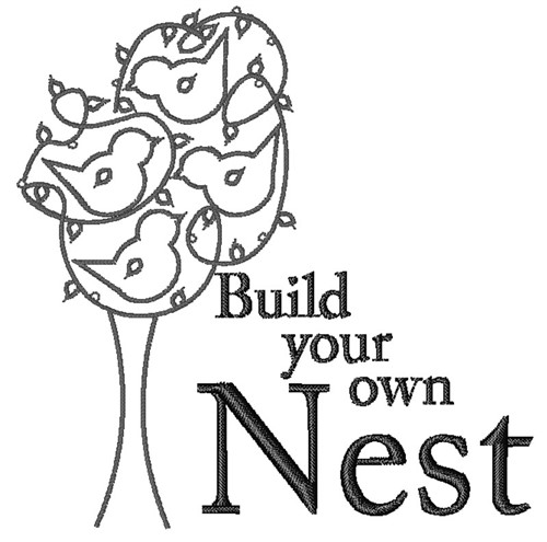 Build Your Nest Machine Embroidery Design