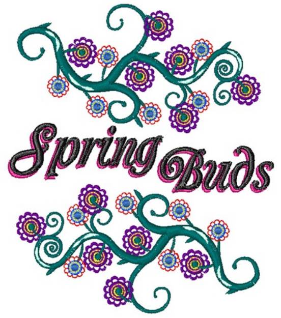 Picture of Spring Buds Machine Embroidery Design