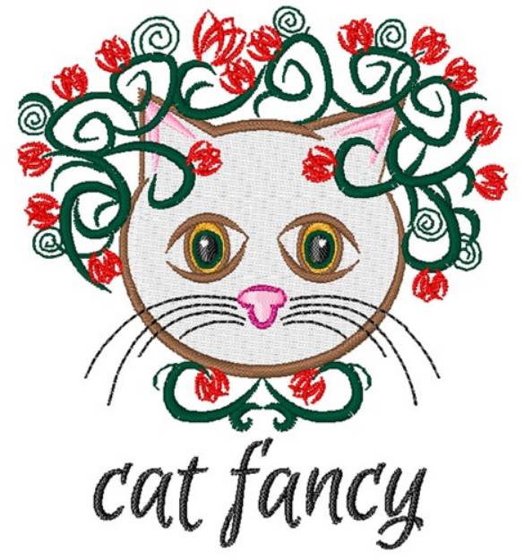 Picture of Cat Fancy Machine Embroidery Design