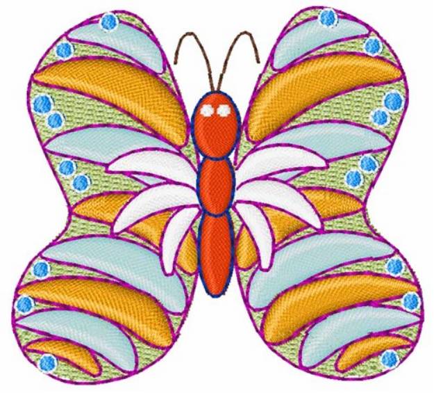 Picture of Colorful Butterfly Machine Embroidery Design