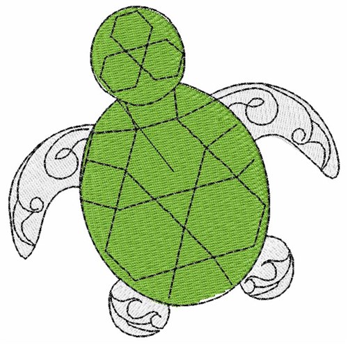 Swirly Turtle Machine Embroidery Design