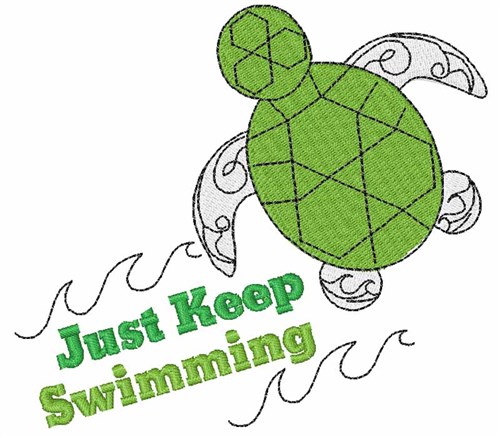 Just Keep Swimming Machine Embroidery Design