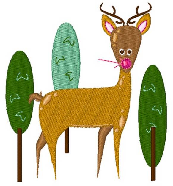 Picture of Christmas Reindeer Machine Embroidery Design