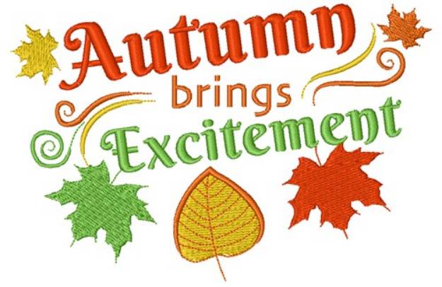 Picture of Autumn Brings Excitement Machine Embroidery Design