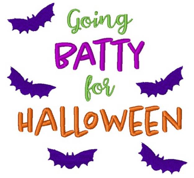 Picture of Going Batty For Halloween Machine Embroidery Design