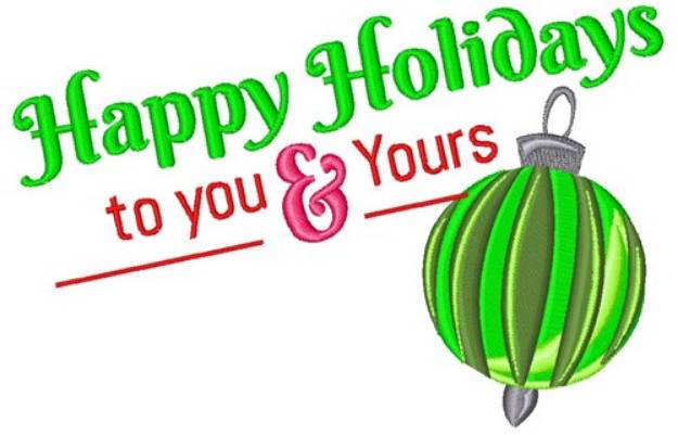 Picture of Happy Holidays Machine Embroidery Design