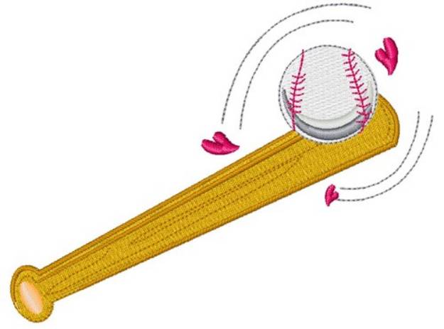 Picture of Love Baseball Machine Embroidery Design