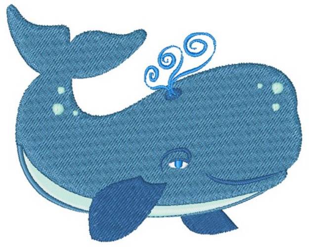 Picture of Blue Whale Machine Embroidery Design