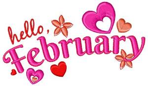 Picture of Hello, February Machine Embroidery Design