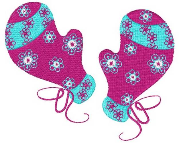 Picture of Winter Mittens Machine Embroidery Design