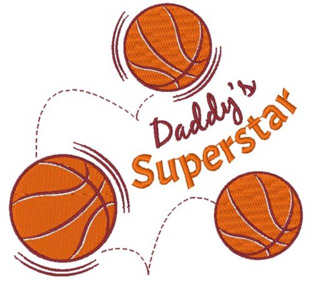 Picture of Daddys Superstar Machine Embroidery Design