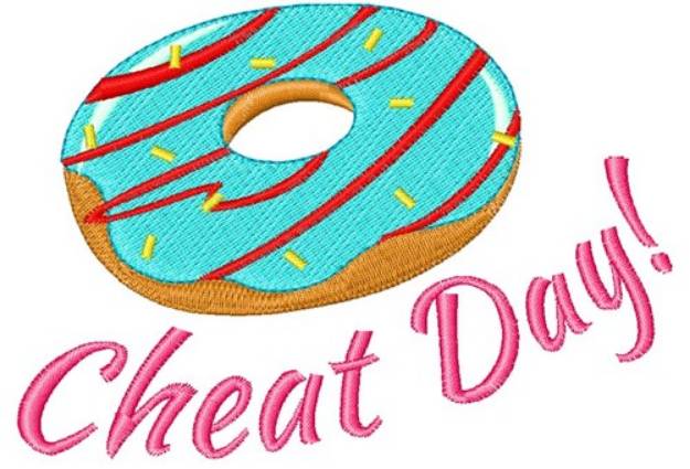 Picture of Cheat Day Donut Machine Embroidery Design