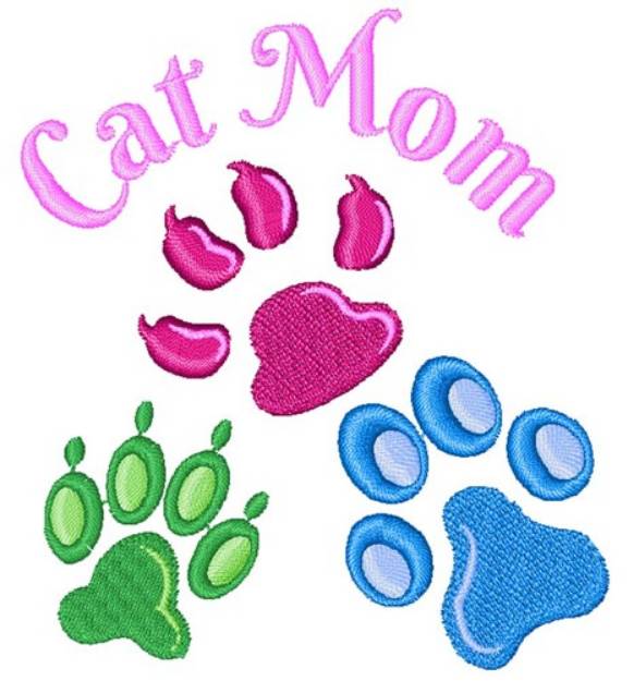 Picture of Cat Mom Machine Embroidery Design