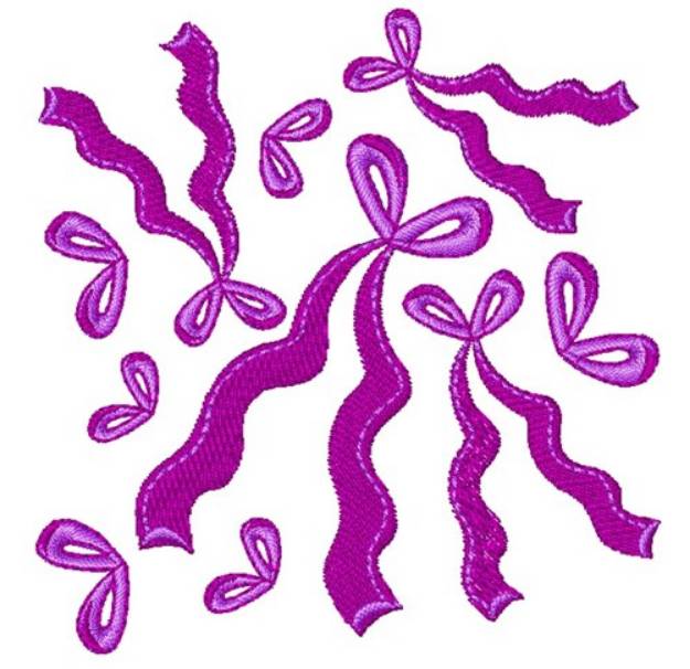 Picture of Purple Bows Machine Embroidery Design