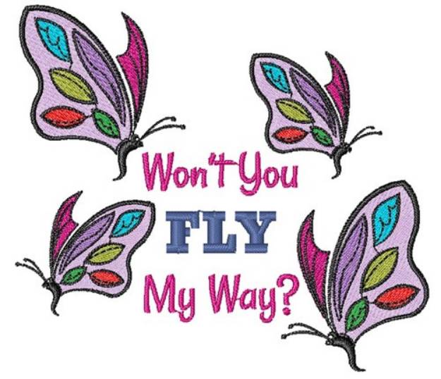 Picture of Fly My Way Machine Embroidery Design