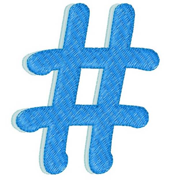 Picture of Hashtag # Machine Embroidery Design