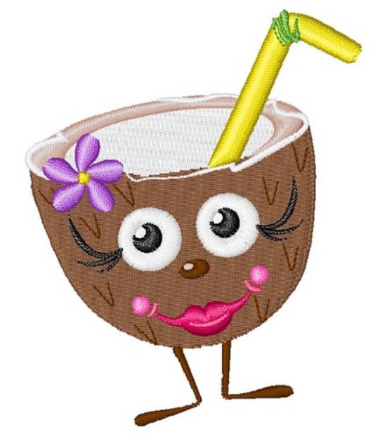 Picture of Coconut Drink Machine Embroidery Design