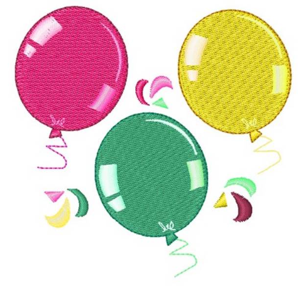 Picture of Balloons Machine Embroidery Design