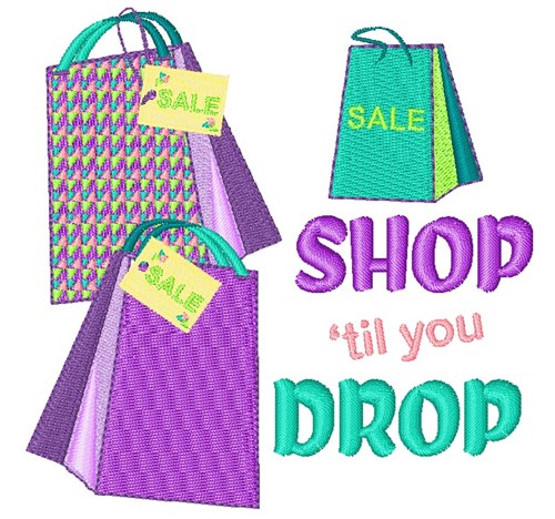 Shop Til You Drop Machine Embroidery Design