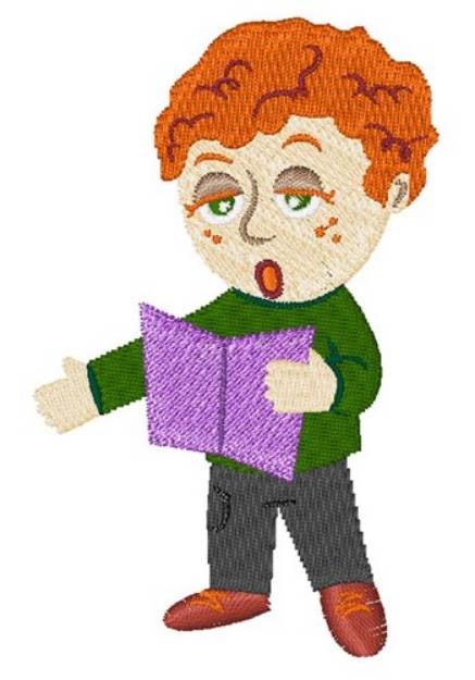 Picture of Singing Boy Machine Embroidery Design