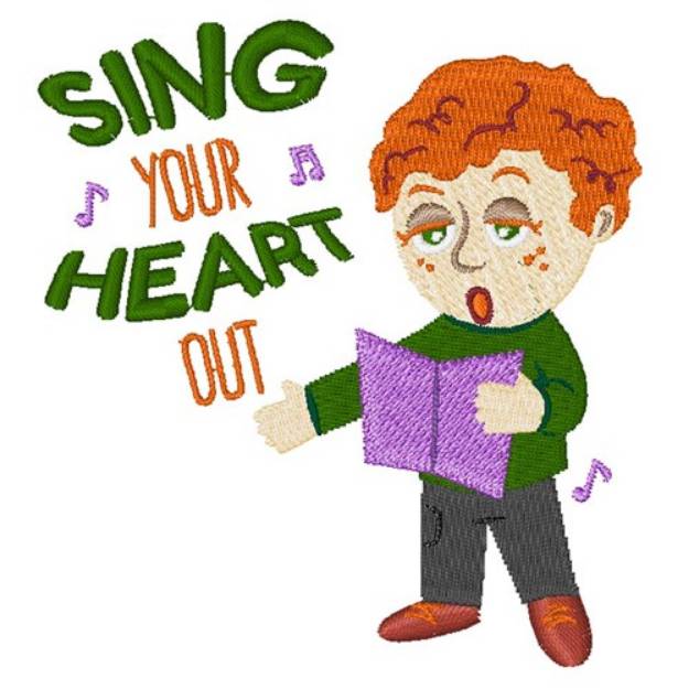 Picture of Sing Heart Out Machine Embroidery Design