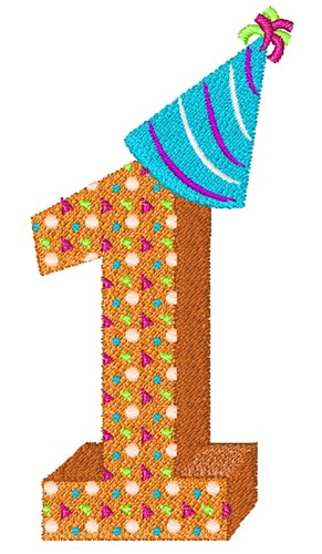 Birthday One Machine Embroidery Design