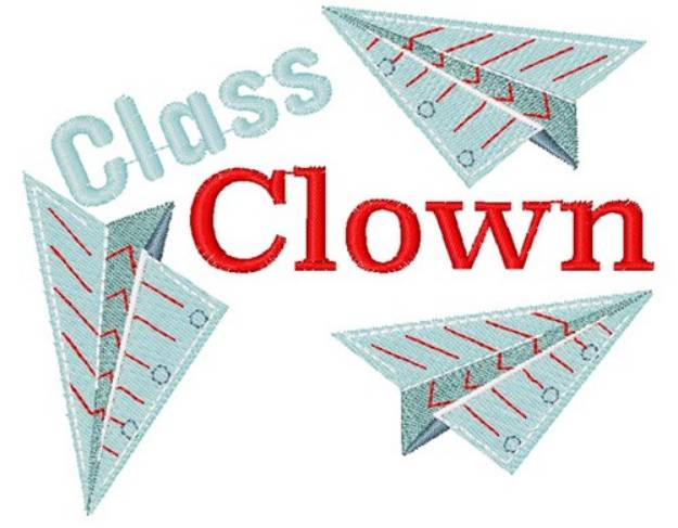 Picture of Paper Planes Class Clown Machine Embroidery Design