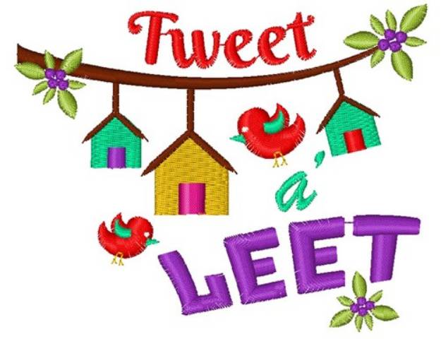 Picture of Bird Houses Tweet A Leet Machine Embroidery Design