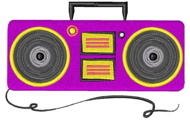 Picture of Boombox Base Machine Embroidery Design