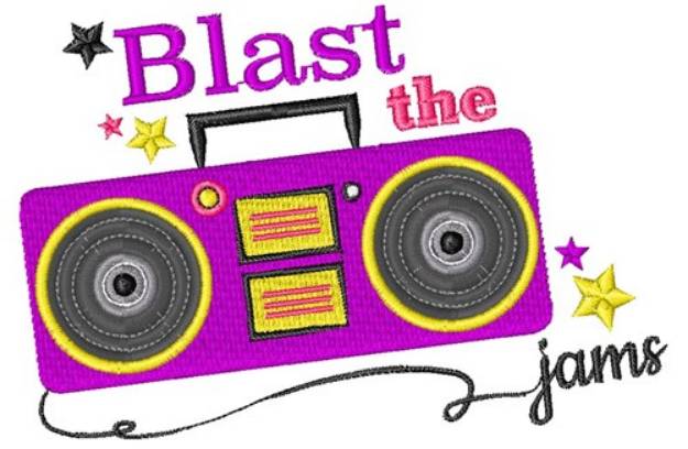 Picture of Boombox Blast The Jams Machine Embroidery Design