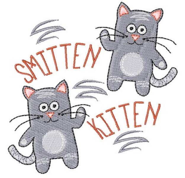 Picture of Kitten Smitten Kitten Machine Embroidery Design