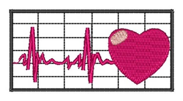 Picture of Heart Echocardiogram Machine Embroidery Design