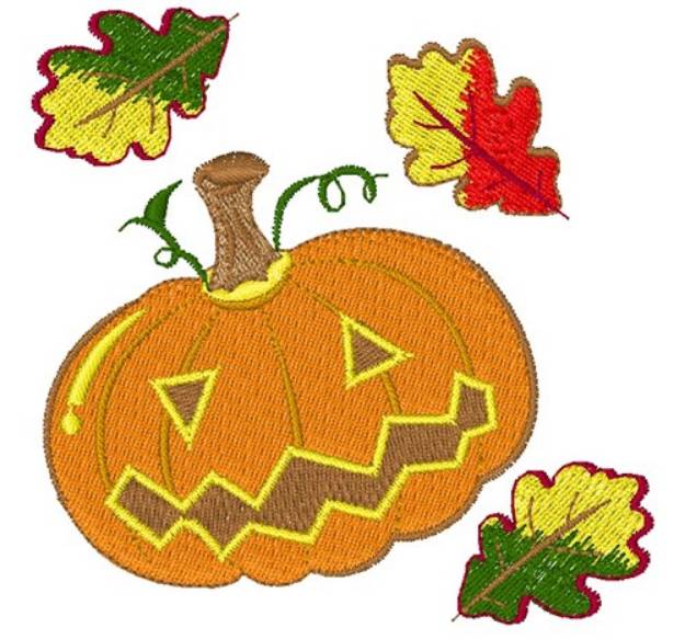 Picture of Fall Pumpkin Machine Embroidery Design