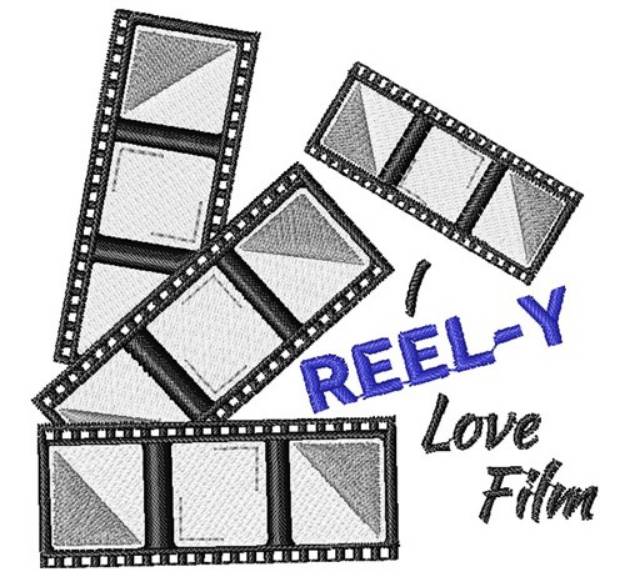 Picture of I Reel y Love Film Machine Embroidery Design