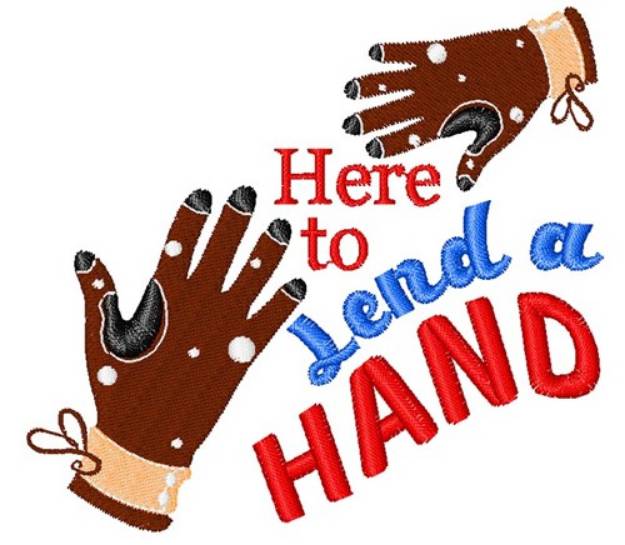 Picture of Glove Here To Lend A Hand Machine Embroidery Design