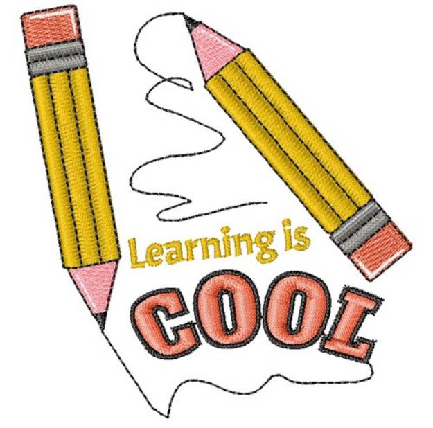 Picture of Pencil Learning Is Cool Machine Embroidery Design