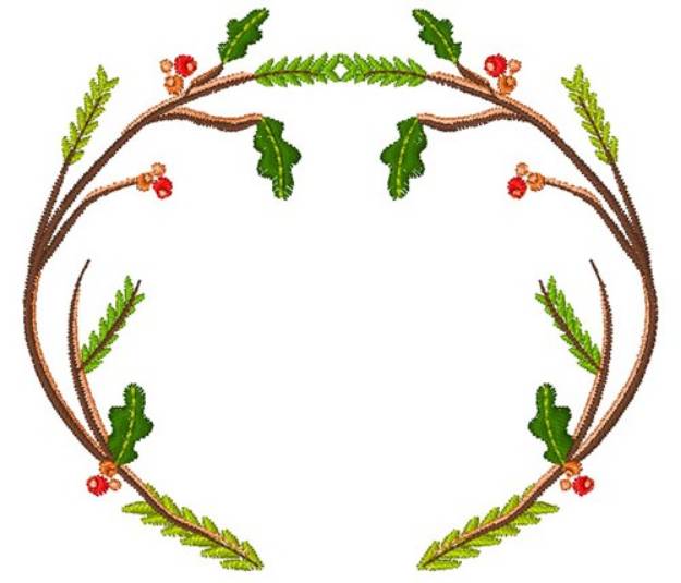 Picture of Woodlands Wreath Machine Embroidery Design